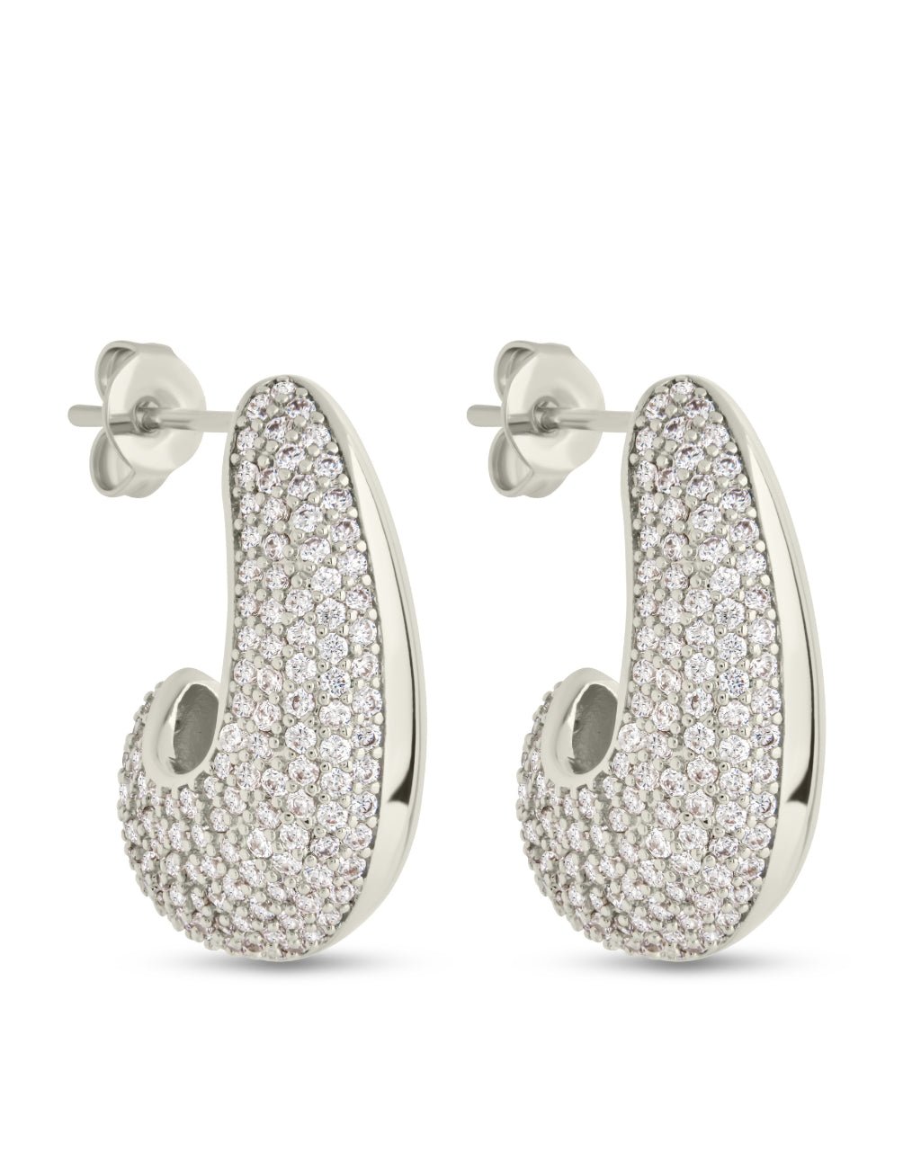 Callie CZ Teardrop Polished Earring - Sterling Forever