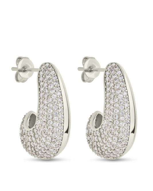 Callie CZ Teardrop Polished Earring