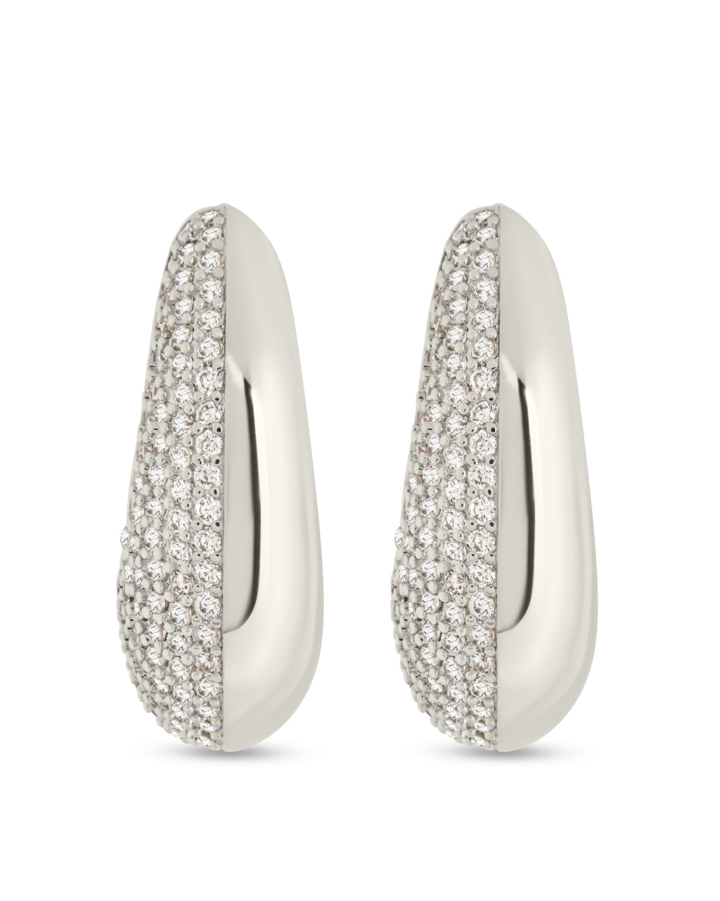 Callie CZ Teardrop Polished Earring