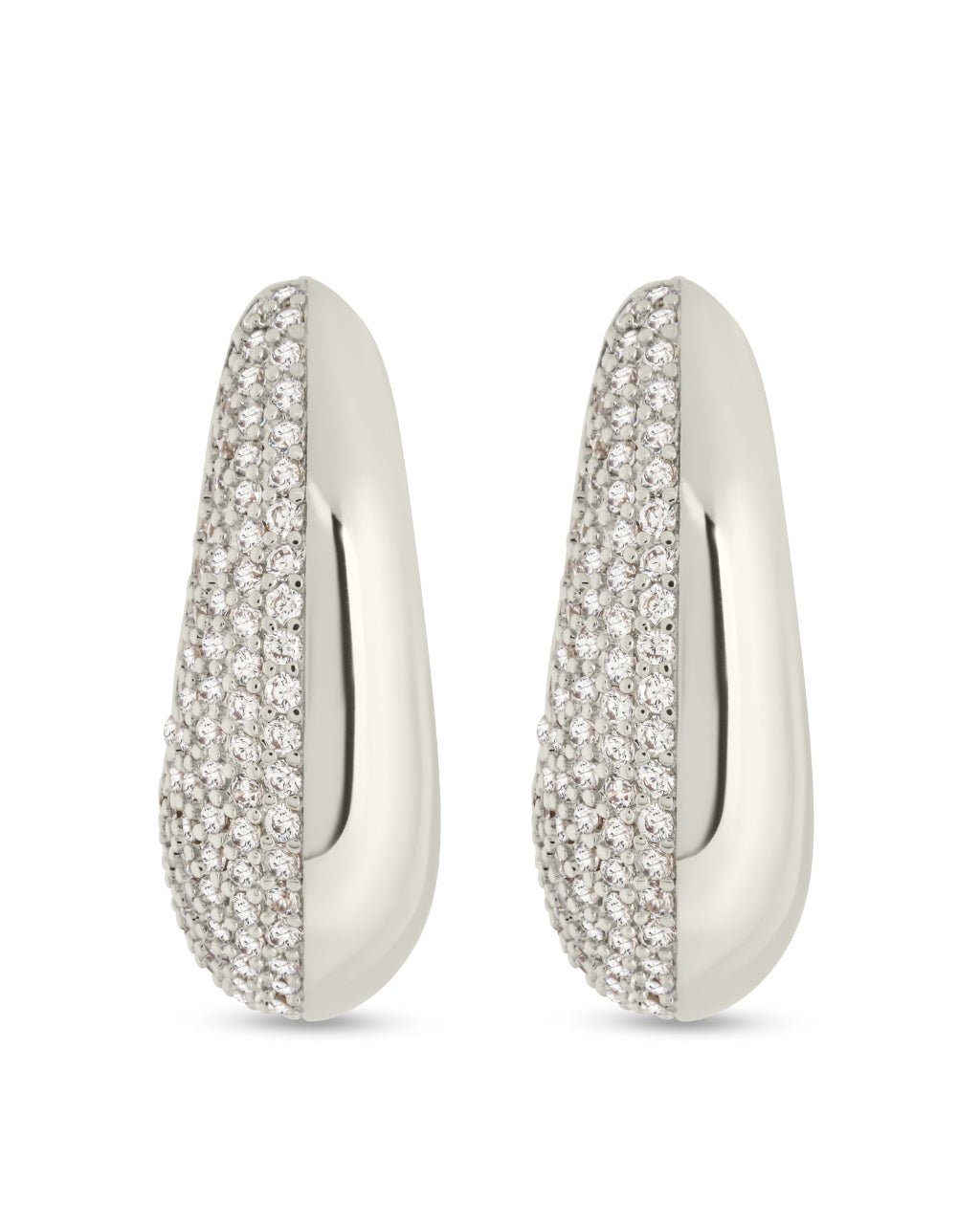 Callie CZ Teardrop Polished Earring - Sterling Forever