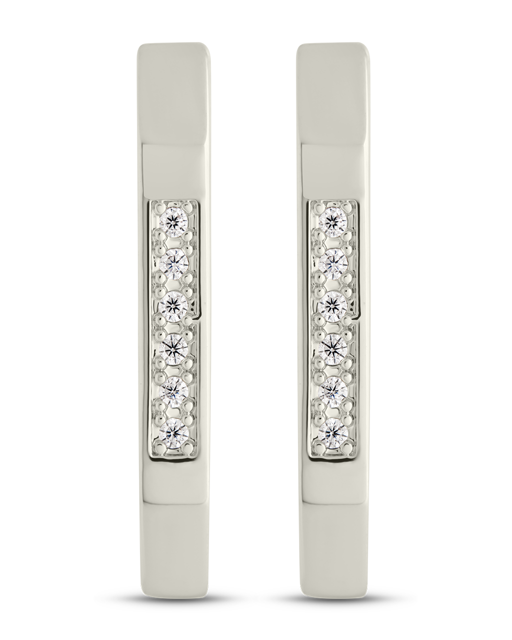 Aria Geometric CZ Micro Hoop Earrings