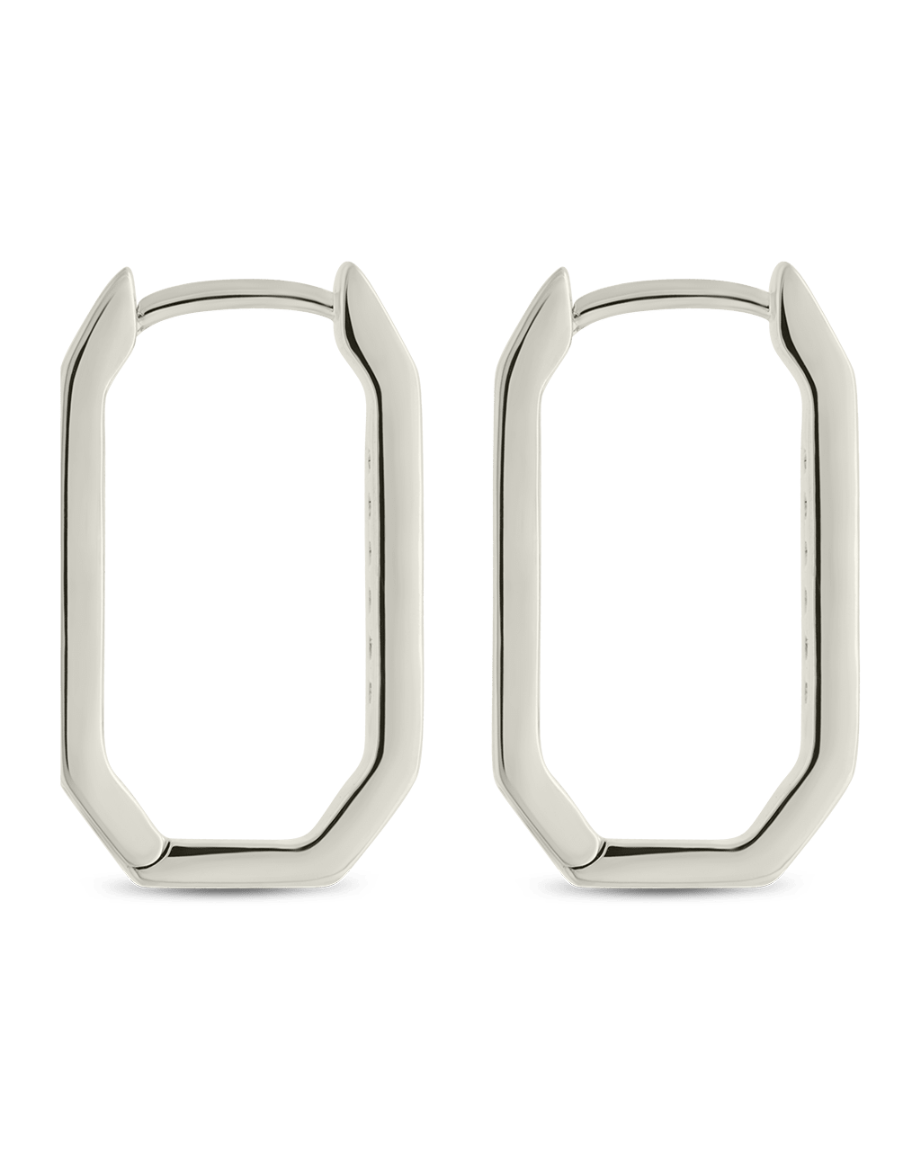 Aria Geometric CZ Micro Hoop Earrings - Sterling Forever