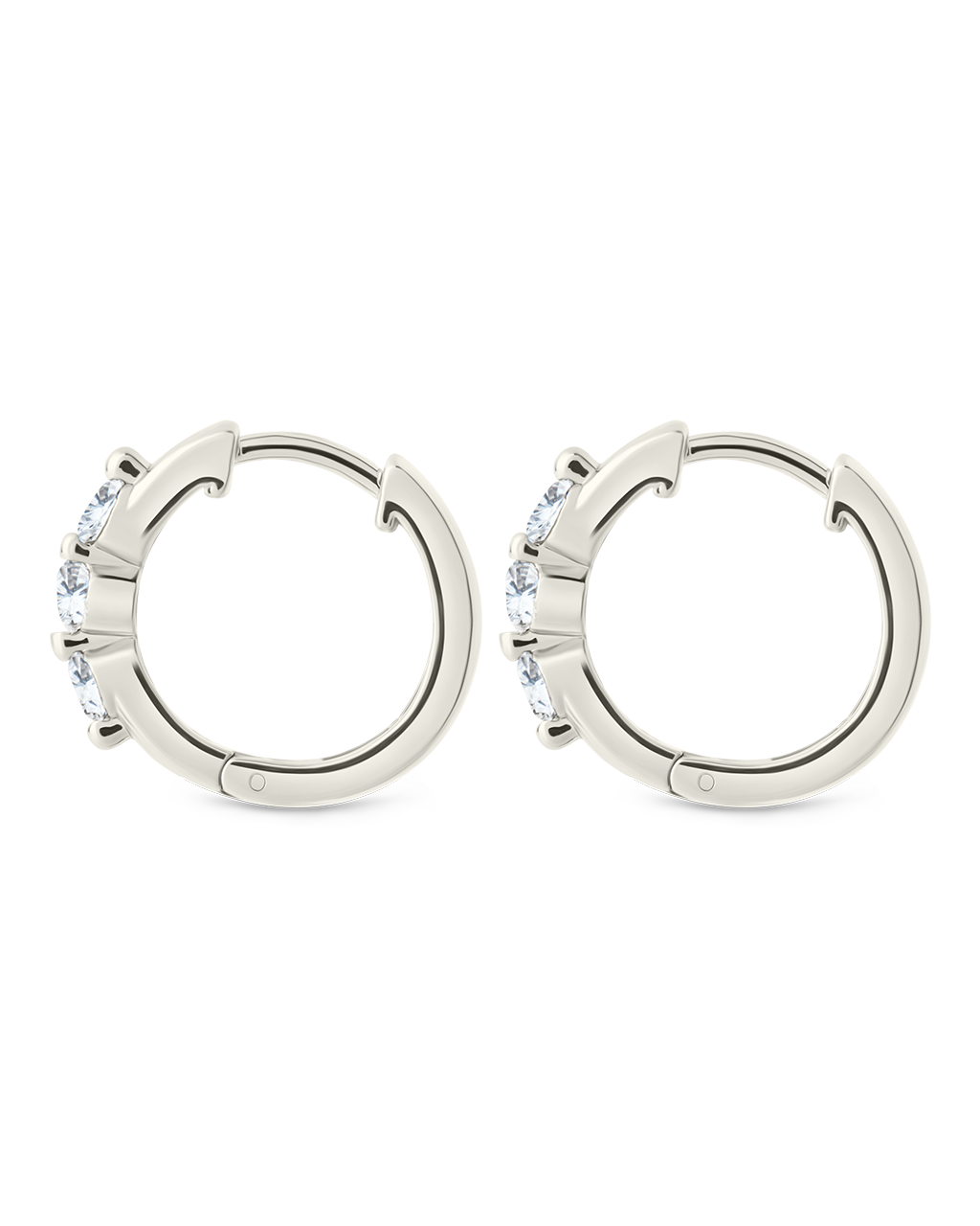 Normani CZ Polished Micro Hoop Earrings