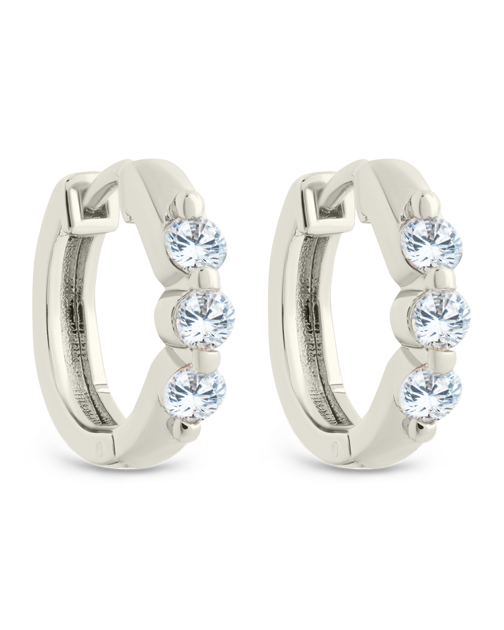 Normani CZ Polished Micro Hoop Earrings