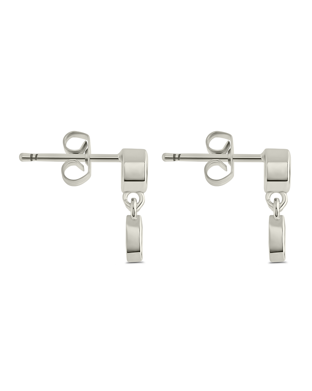 Bezel Set CZ Alice Drop Studs