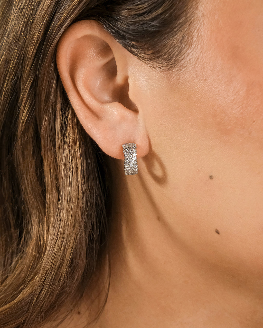 Elora Rainbow CZ Hoop Earrings