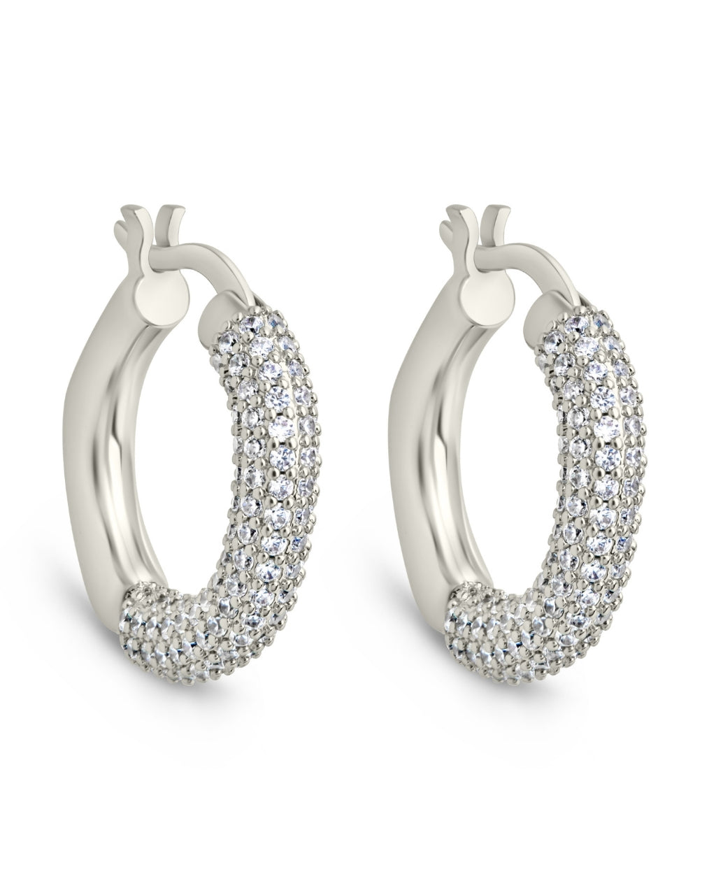 Cordelia CZ Studded Hoop Earrings