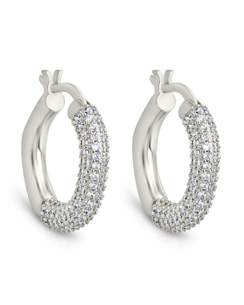 Cordelia CZ Studded Hoop Earrings - Sterling Forever