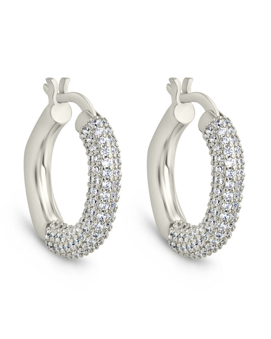 Cordelia CZ Studded Hoop Earrings