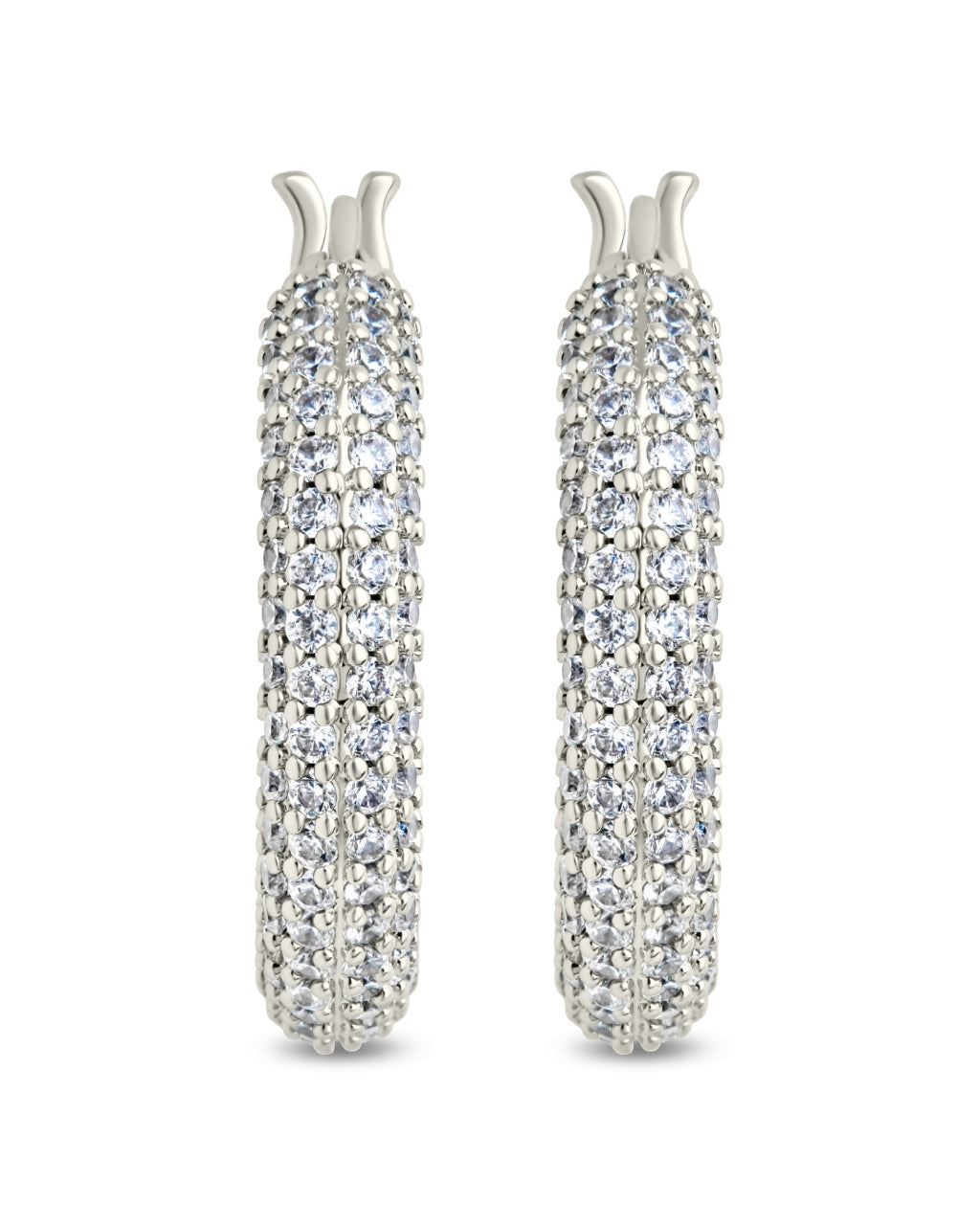 Cordelia CZ Studded Hoop Earrings
