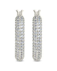 Cordelia CZ Studded Hoop Earrings - Sterling Forever