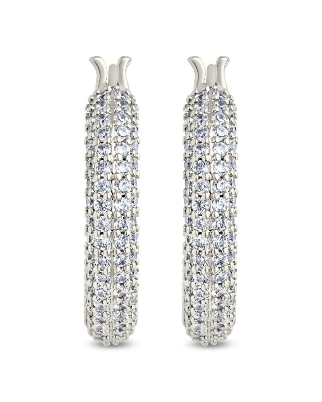 Cordelia CZ Studded Hoop Earrings - Sterling Forever