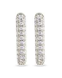 Francesca CZ Rectangular Hoop Earrings - Sterling Forever