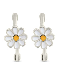 Stella Flower Micro Hoop Earrings - Sterling Forever