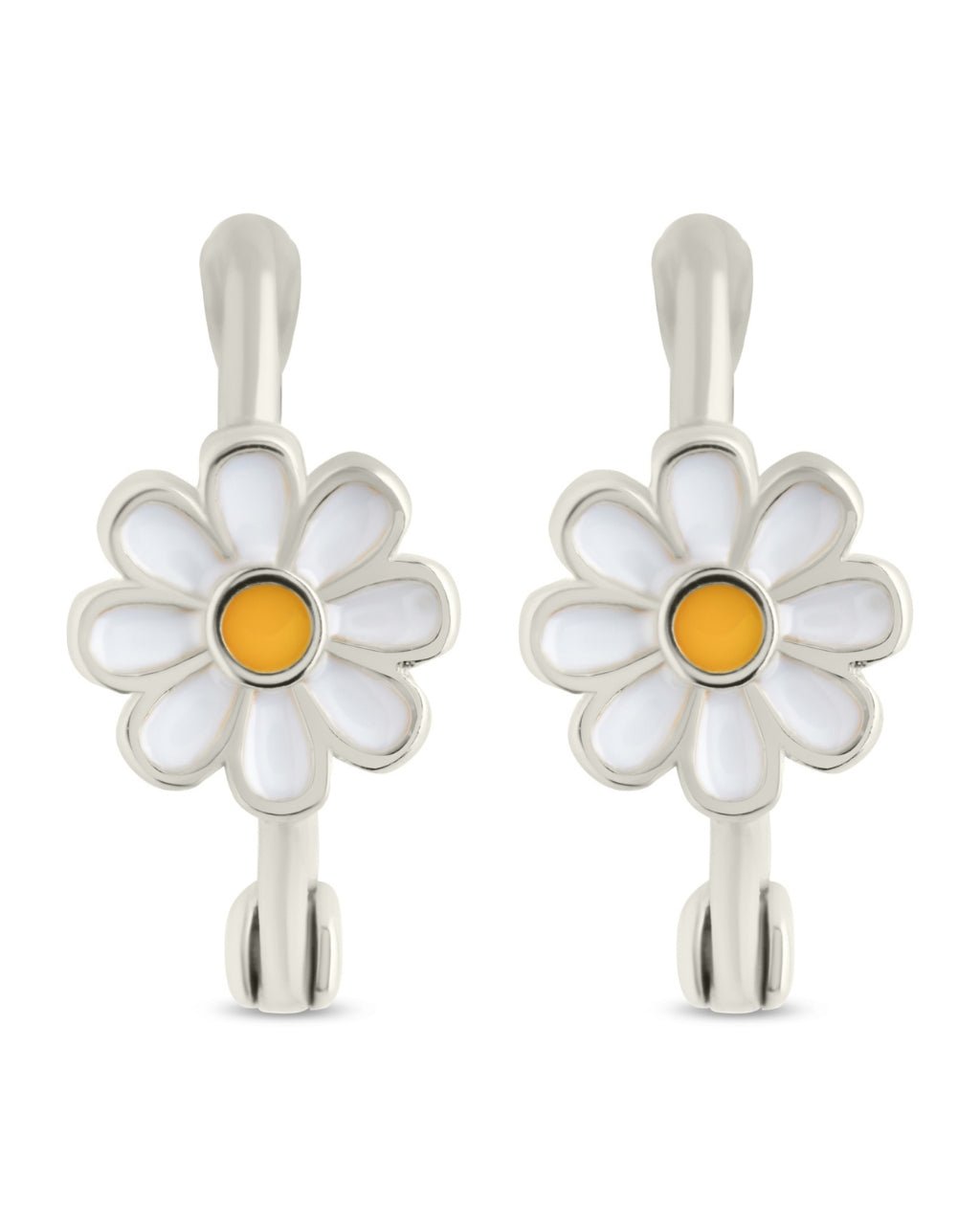 Stella Flower Micro Hoop Earrings - Sterling Forever