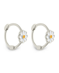 Stella Flower Micro Hoop Earrings - Sterling Forever