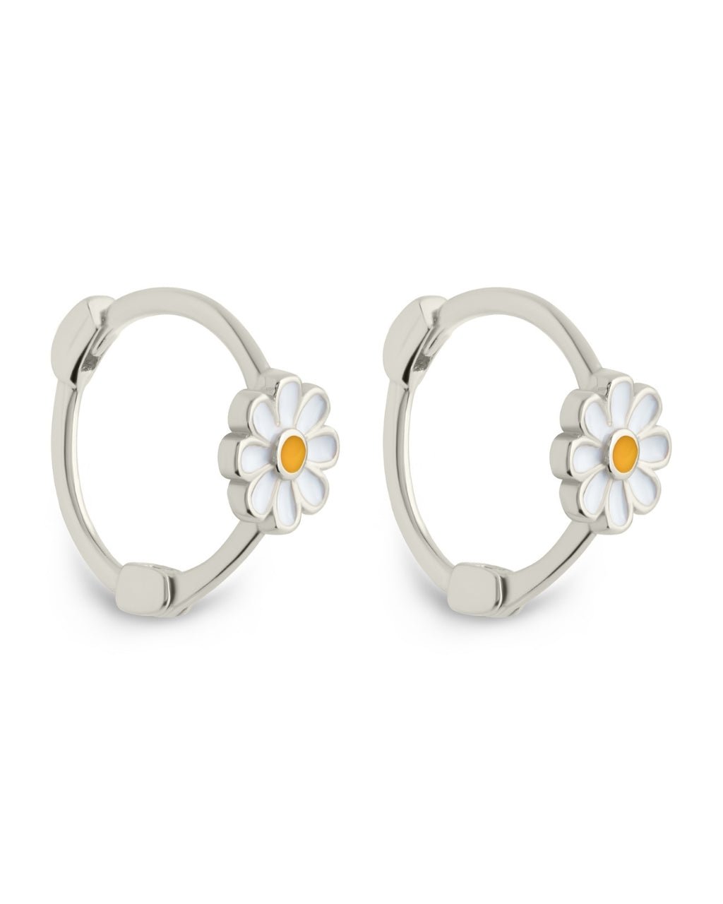 Stella Flower Micro Hoop Earrings - Sterling Forever