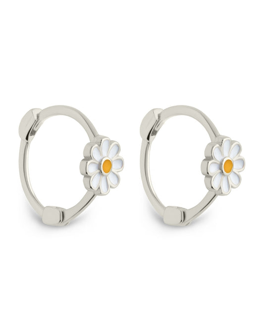 Stella Flower Micro Hoop Earrings