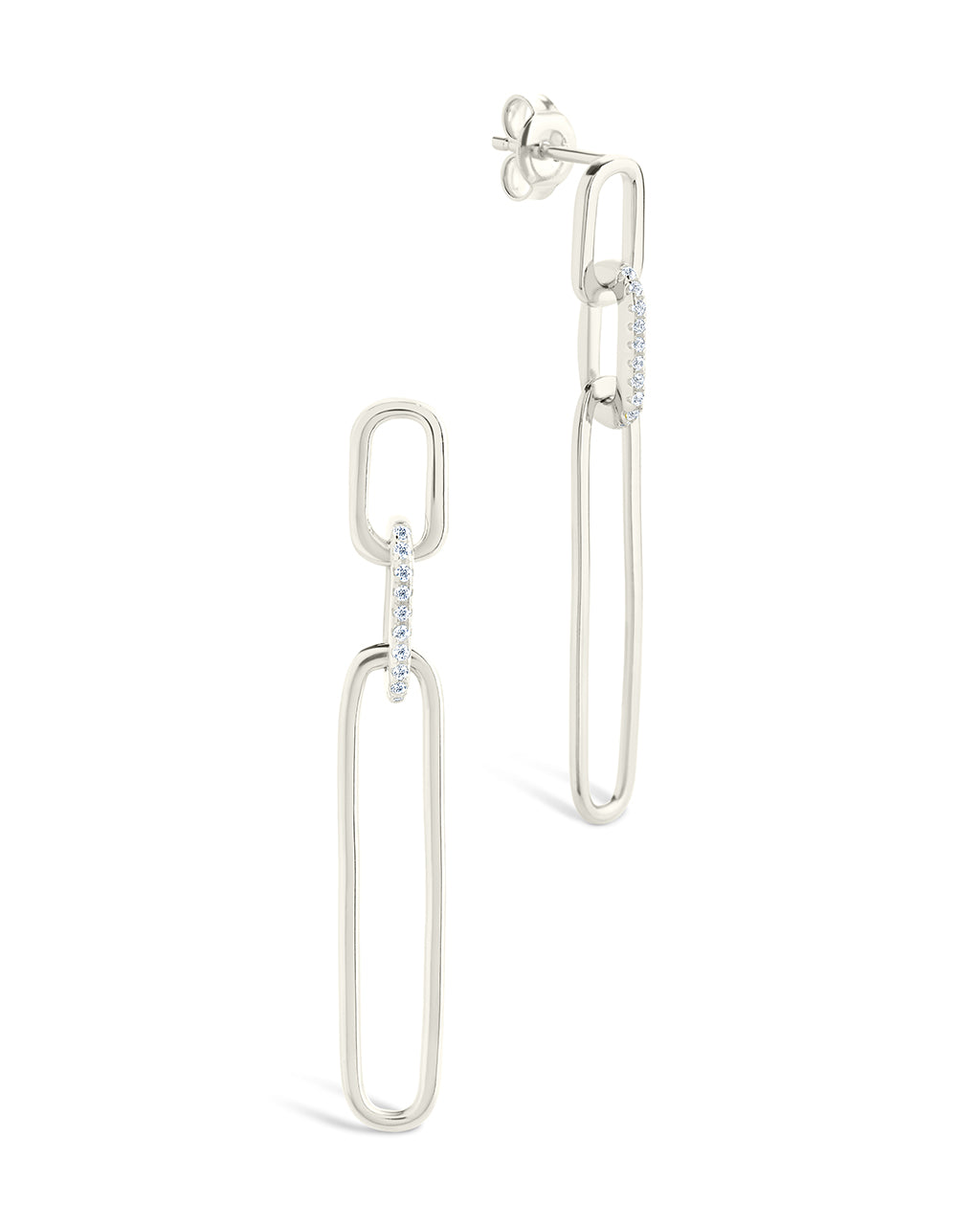 Chelle CZ Mixed Link Drop Studs