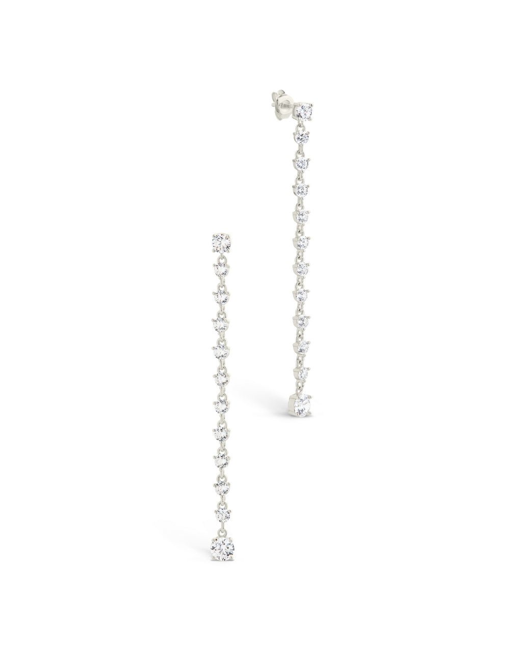 Layken CZ Stationed Stud Earrings - Sterling Forever