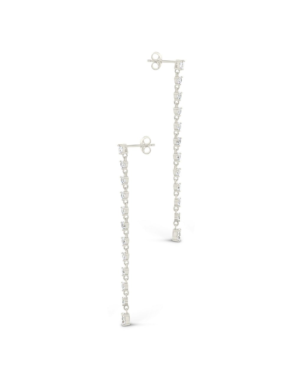Layken CZ Stationed Stud Earrings - Sterling Forever