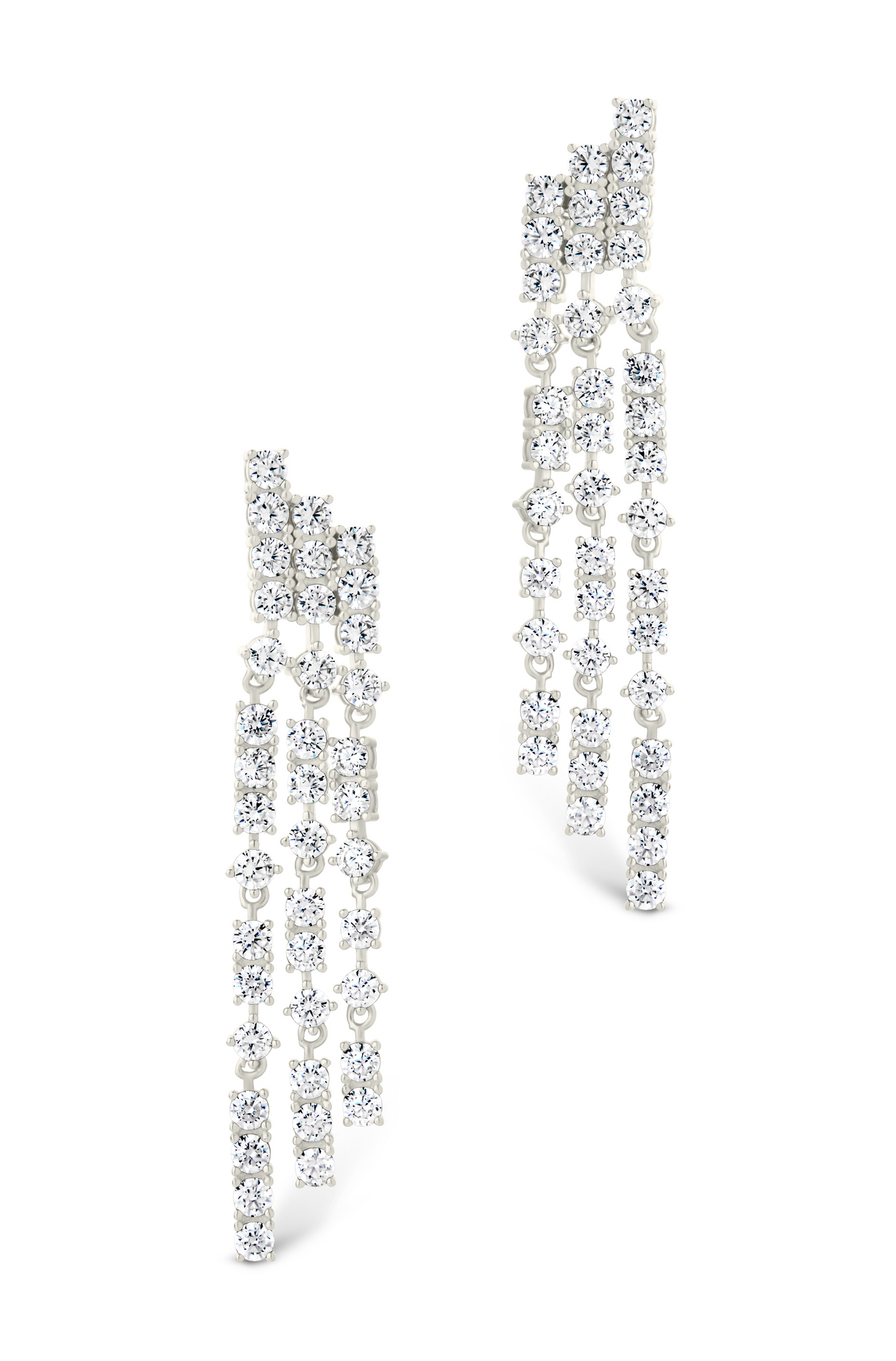 Linda CZ Dangle Stud Earrings