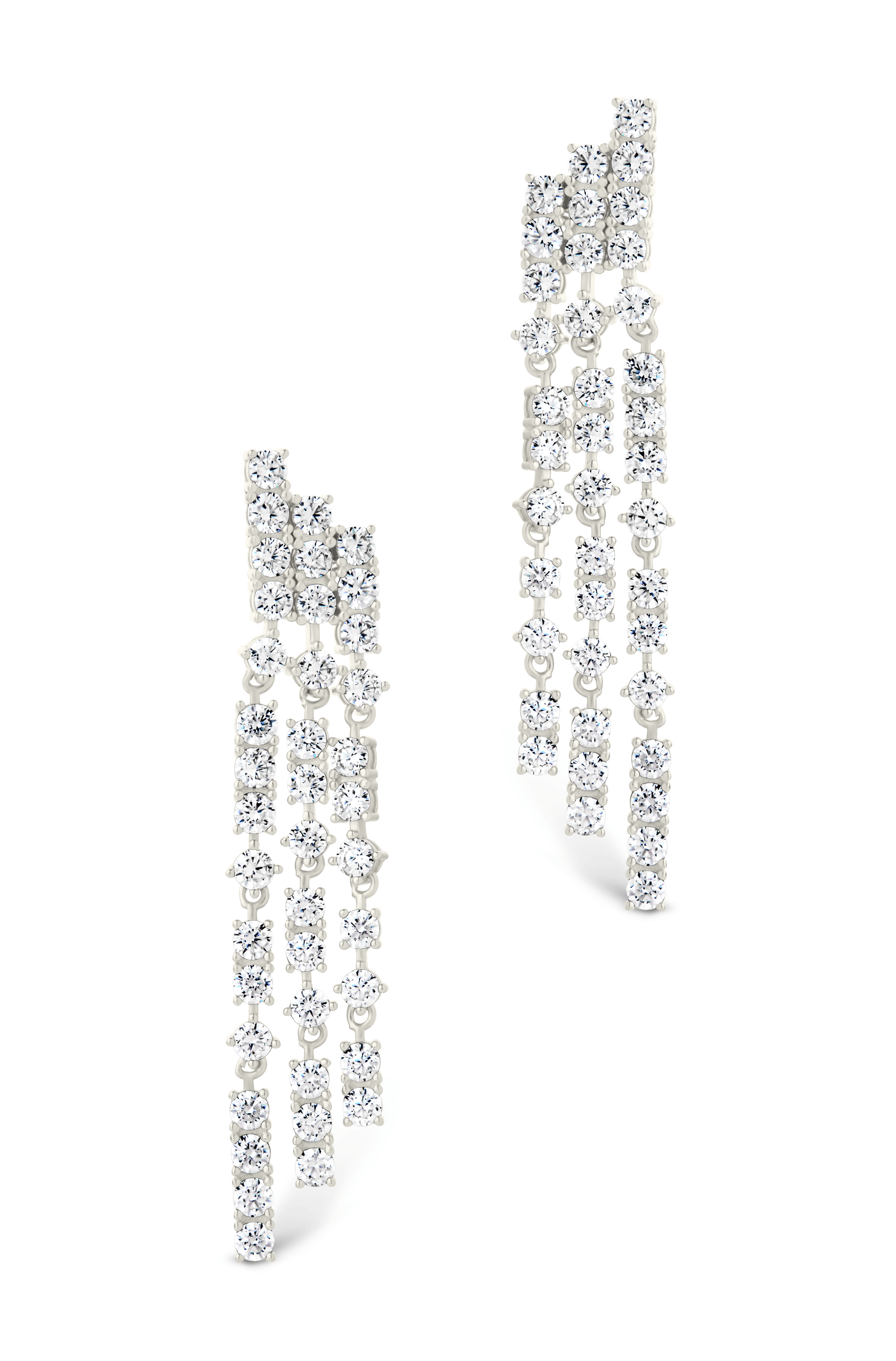 Linda CZ Dangle Stud Earrings - Sterling Forever
