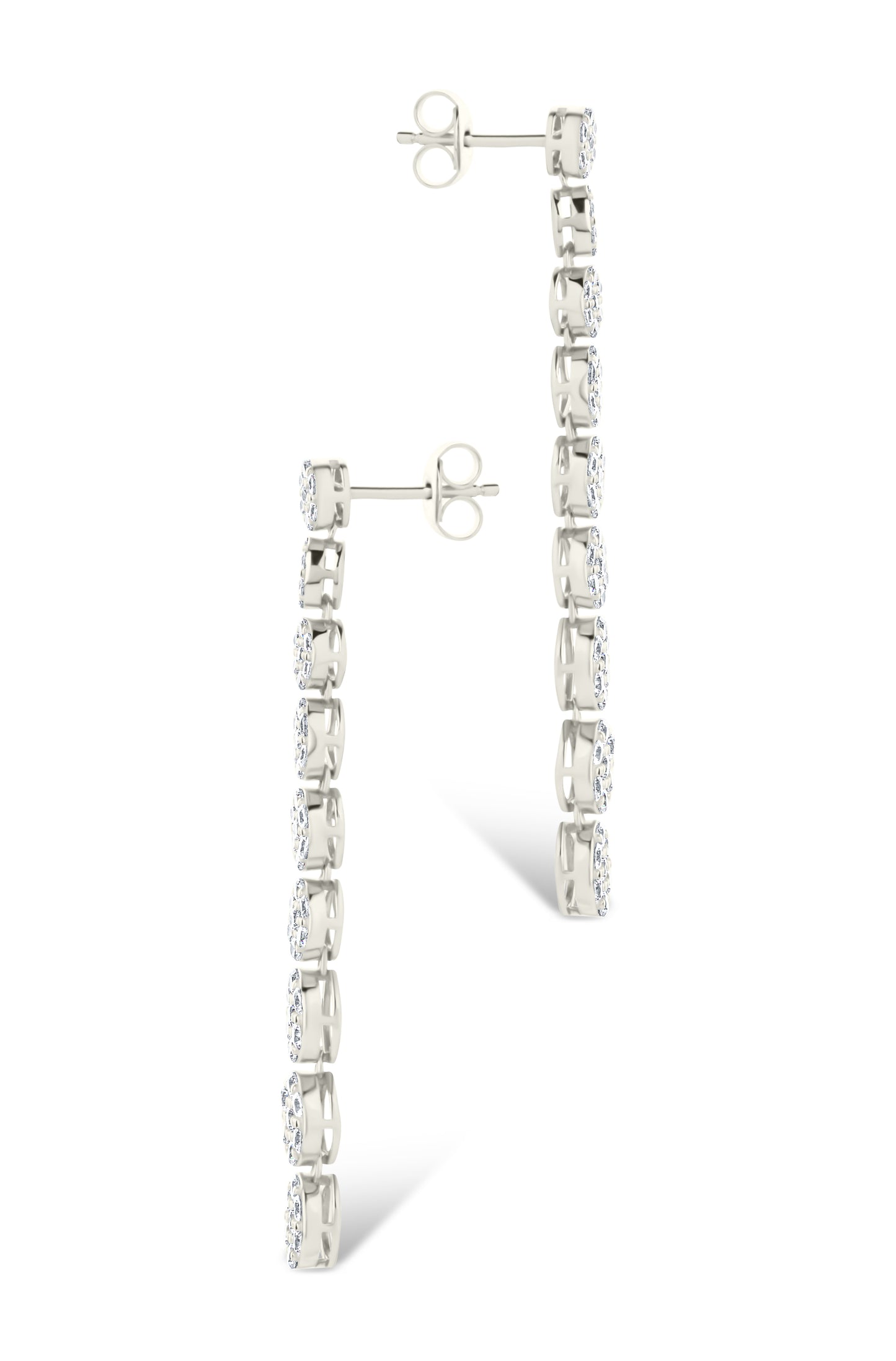 Jessa CZ Circle Drop Stud Earrings