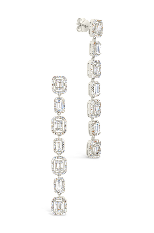 Nancy CZ Drop Stud Earrings