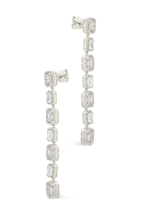 Nancy CZ Drop Stud Earrings - Sterling Forever