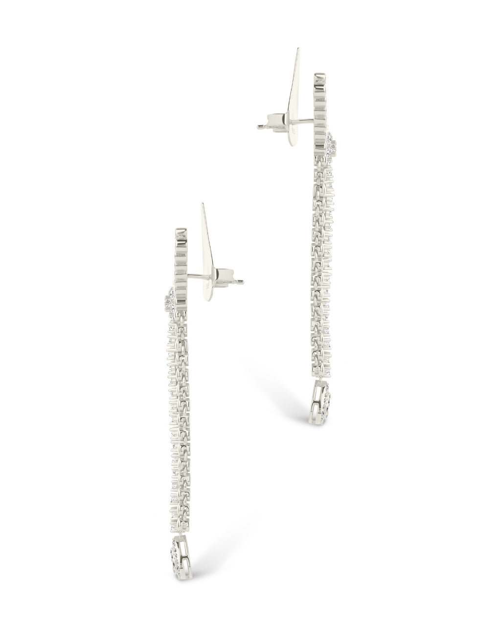 Lowen CZ Beaded Dangle Stud Earrings