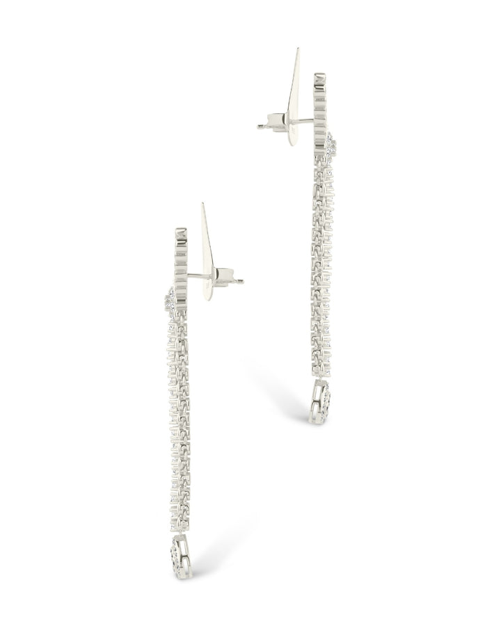 Lowen CZ Beaded Dangle Stud Earrings