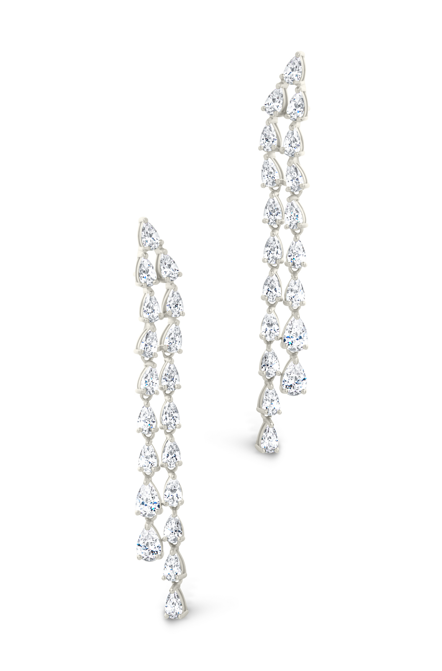 Jane CZ Layered Drop Stud Earrings