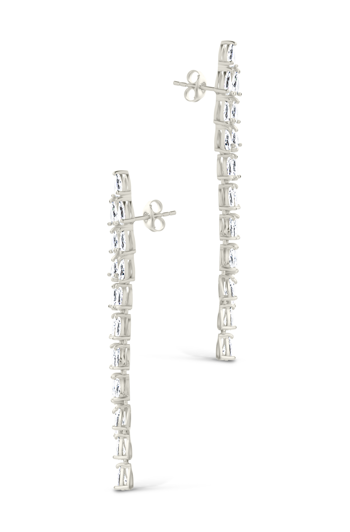 Jane CZ Layered Drop Stud Earrings