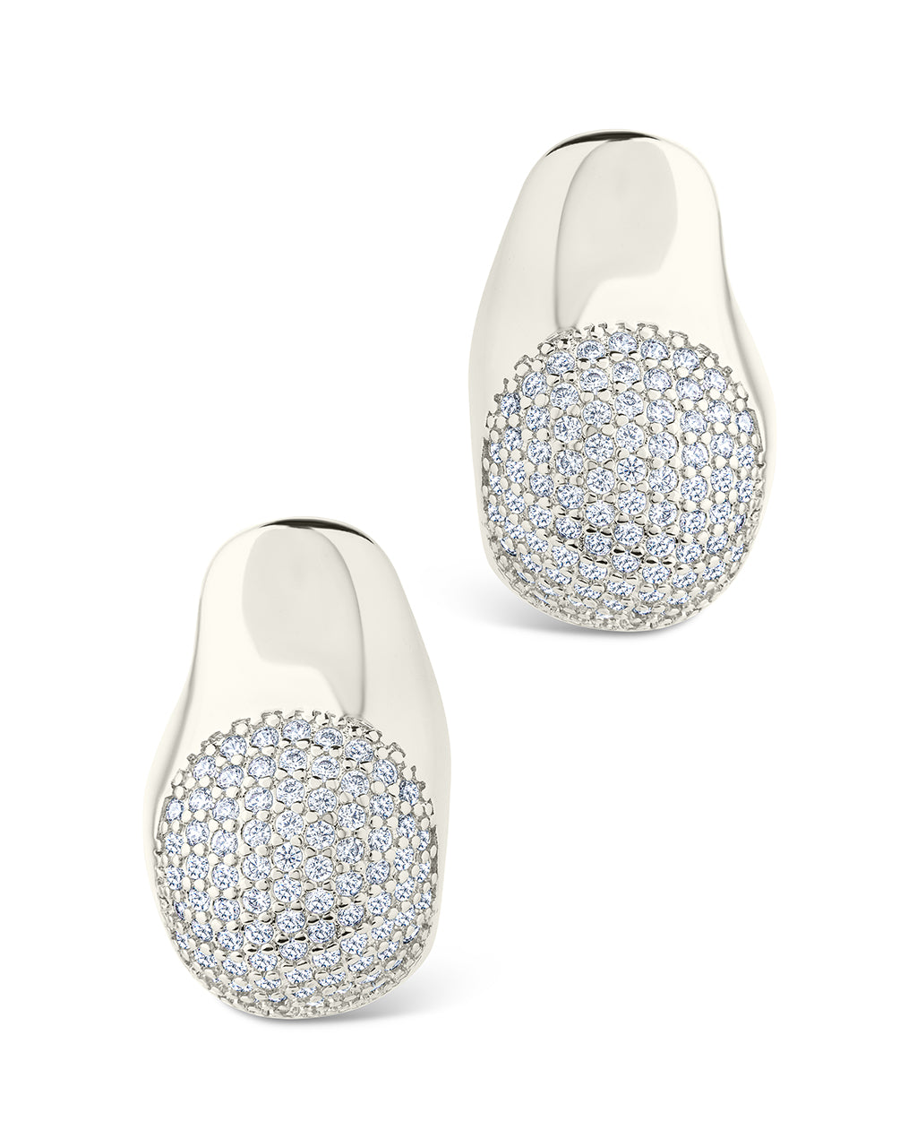 Wesley CZ Statement Huggie Hoop Earrings