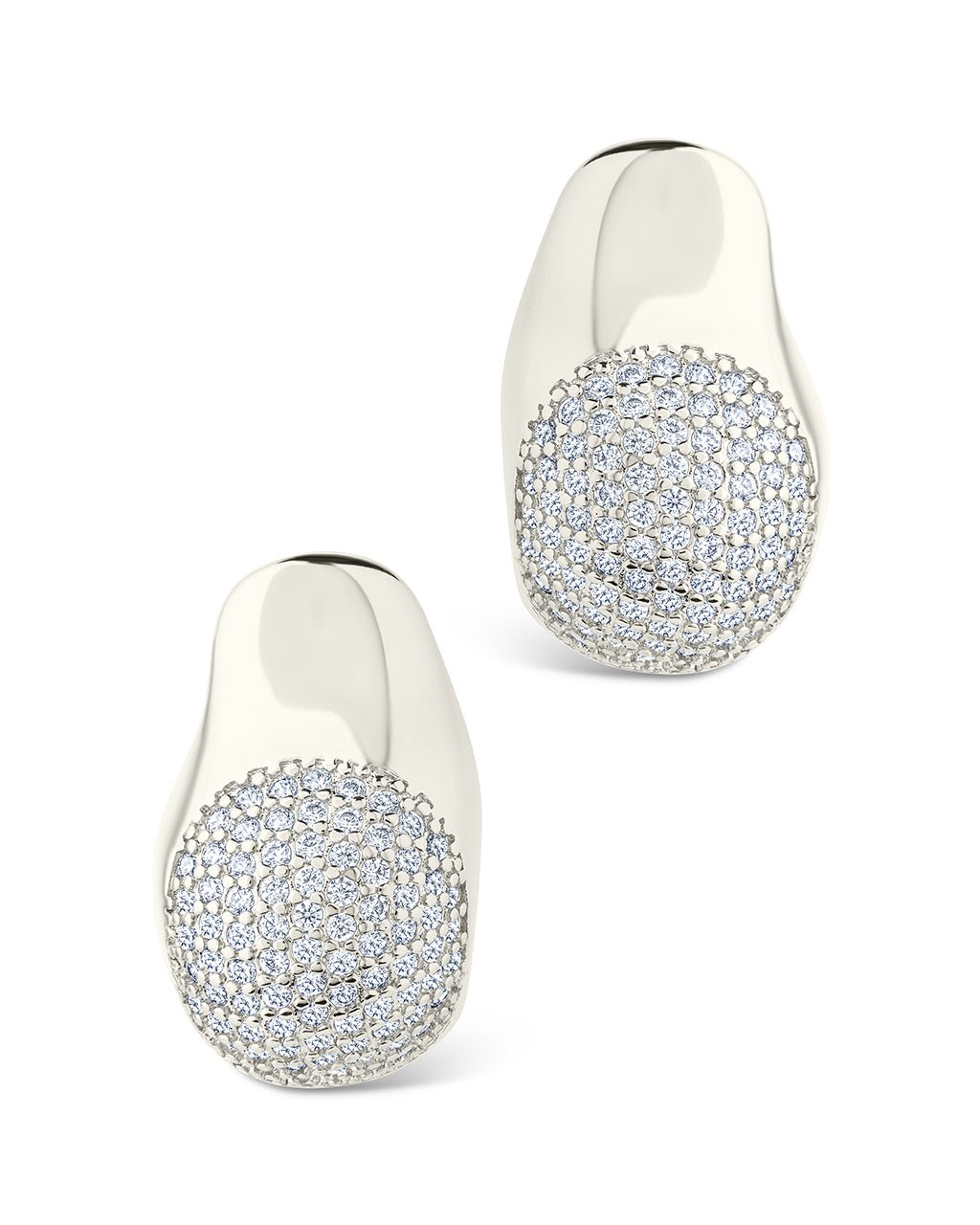 Wesley CZ Statement Huggie Hoop Earrings - Sterling Forever
