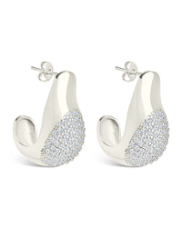 Wesley CZ Statement Huggie Hoop Earrings - Sterling Forever