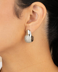 Wesley CZ Statement Huggie Hoop Earrings - Sterling Forever