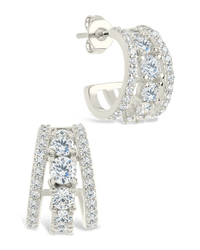 Yasmina CZ Hoop Earrings - Sterling Forever