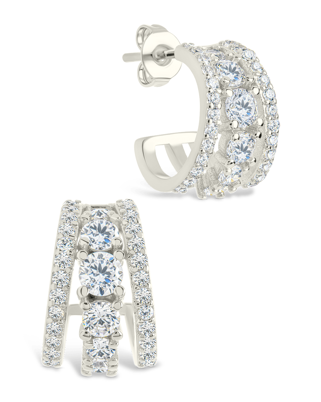 Yasmina CZ Hoop Earrings - Sterling Forever