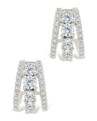 Yasmina CZ Hoop Earrings - Sterling Forever