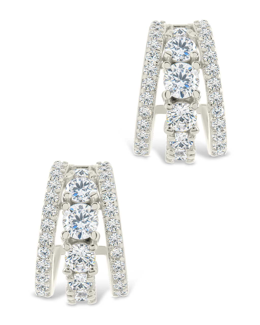 Yasmina CZ Hoop Earrings - Sterling Forever