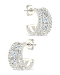 Yasmina CZ Hoop Earrings - Sterling Forever