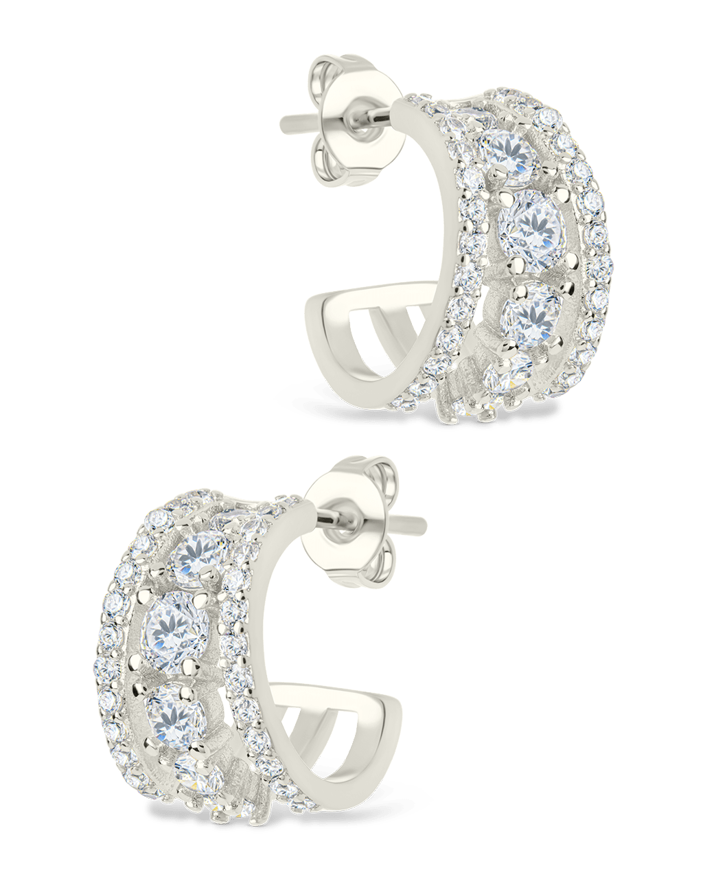 Yasmina CZ Hoop Earrings - Sterling Forever