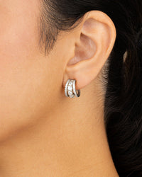 Yasmina CZ Hoop Earrings - Sterling Forever