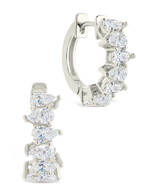 Carina Pear Cut CZ Hoops