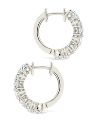 Carina Pear Cut CZ Hoops - Sterling Forever