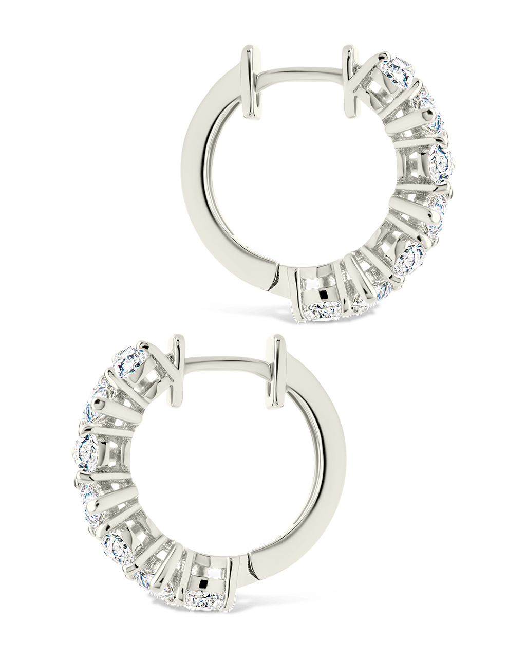 Carina Pear Cut CZ Hoops - Sterling Forever