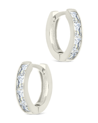 Anwen Emerald Cut CZ Hoops - Sterling Forever