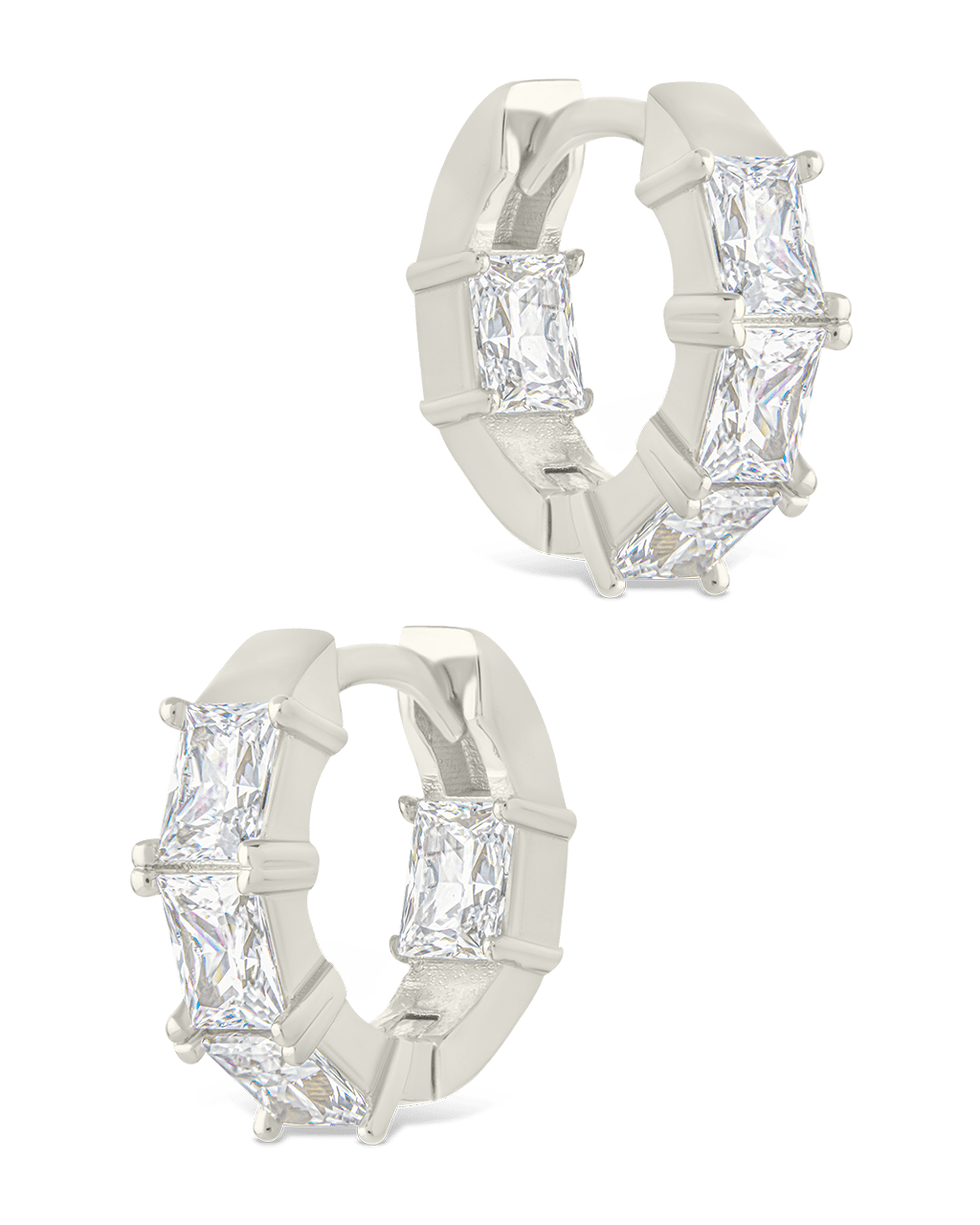 Cosima Baguette CZ Hoops - Sterling Forever